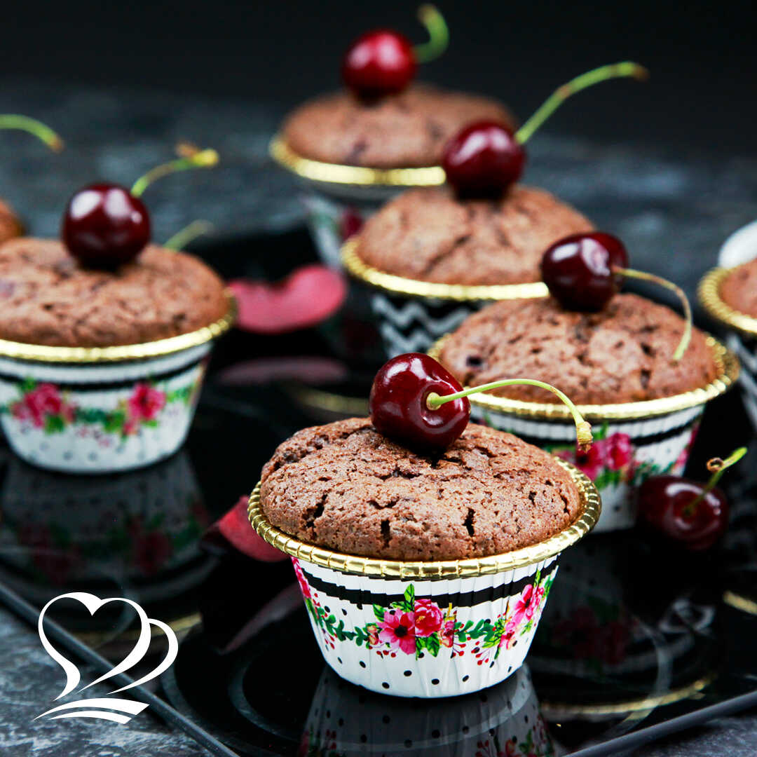 Kırmızı Erikli Çikolatalı Muffin resmi