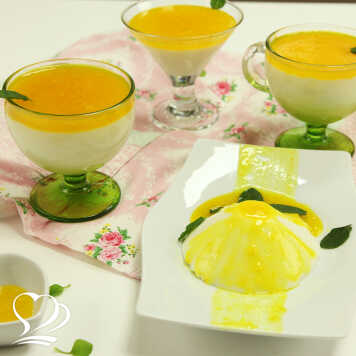 Jelatinsiz Limon Soslu Panna Cotta